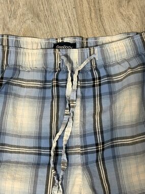 Women's Gap Body Blue Plaid Poplin PJ Pants - SMALL